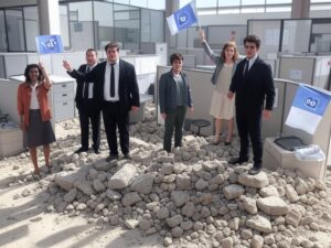 Information workers protesting in support of Teams Governance