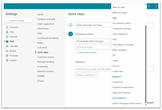 Quick Steps in Outlook