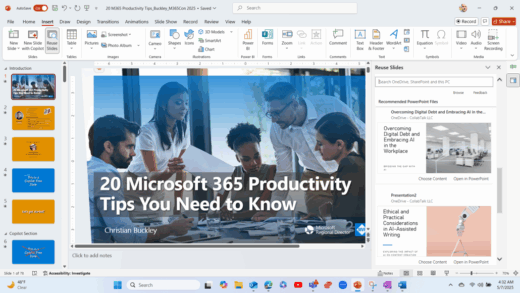 Reusing PowerPoint Slides