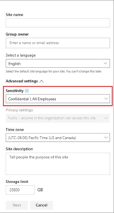 Sensitivity Labels