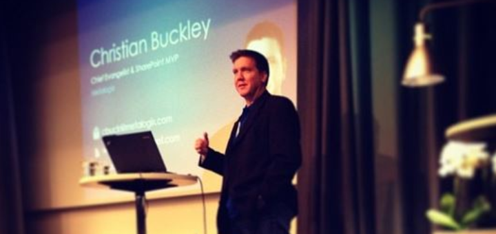 Christian Buckley presenting in Stockholm